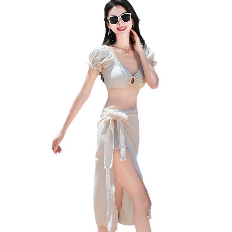 Split Three-piece Bikini Swimsuit Feminine Multi-color Style Beach Dress Hot Vacation