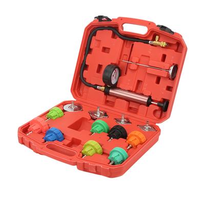 Probador de Fugas de Presión de Radiador 14PCS 0 a 35psl Probador Portátil de Fugas del Sistema de Refrigeración para Vehículo