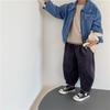 Korean Style Autumn Children's Heavy Duty Soft Denim Jacket - Boys & Girls Fashionable Workwear Zipper Jacket