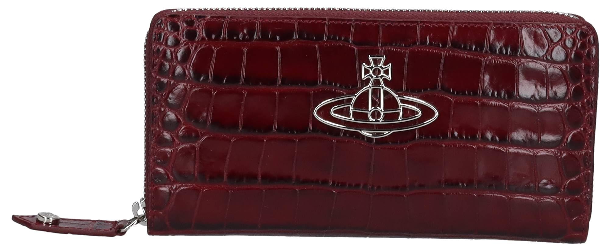 

Vivienne Westwood Crocodile Thin Line Orb Zip Round Wallet L0039 I401 (51050003 Burgundy)