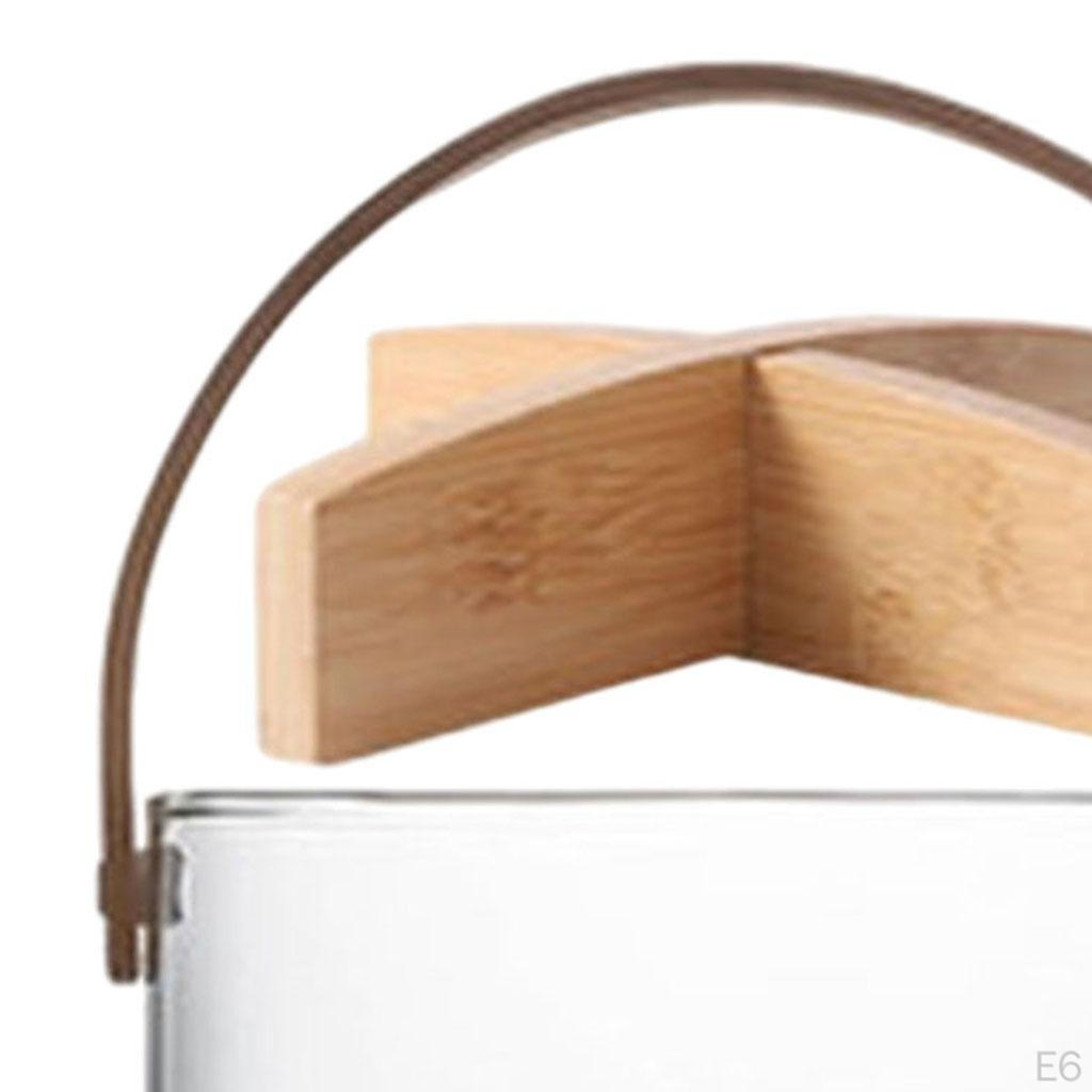 Glass Serving Tray with Handle Round Dried Basket Kitchen Supply for Parties Decor