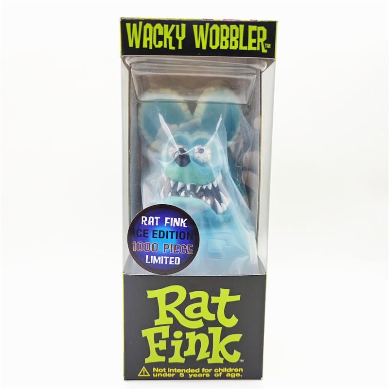 

Funko Rat Fink Collectible Figure Glowing Night Gradient Blue Car Culture Decor Gradient Blue