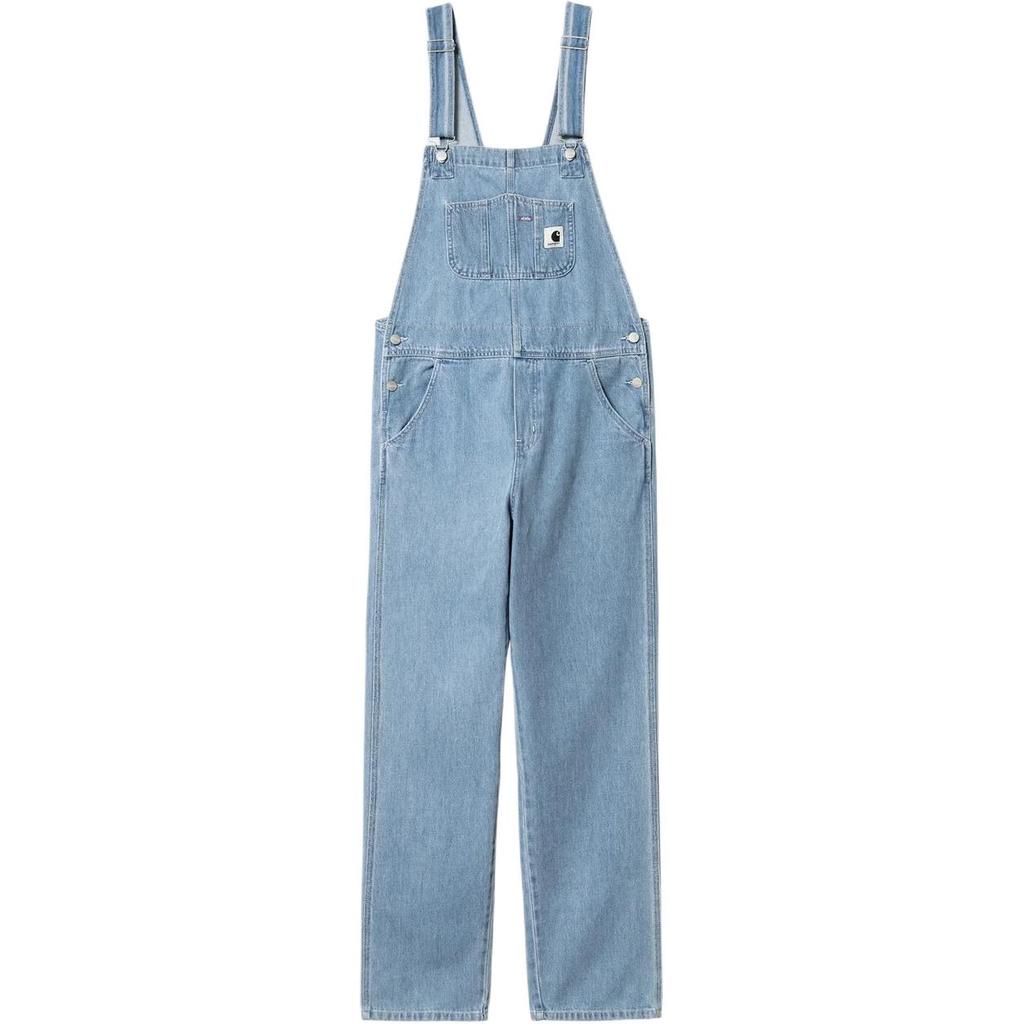 Carhartt WIP FW24 Straight Leg Rivet Multi-Pocket Logo Adjustable Strap Overalls Women Overalls I031250-01-12