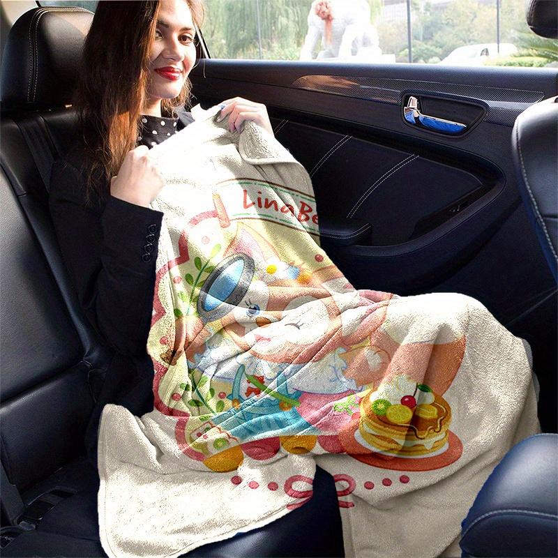 1pc, LinaBell (3) Home Decor Flannel Blanket Perfect Gift for Bedroom, Living Room, Travel, Camping, Car