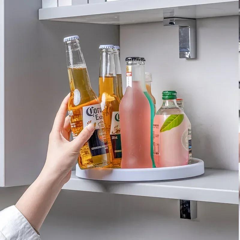 Multifunctional Rotating Lazy Susan Tray Non Slip Spinning Organizer For Kitchen Spices Condiments Bathroom Toiletries And Snack