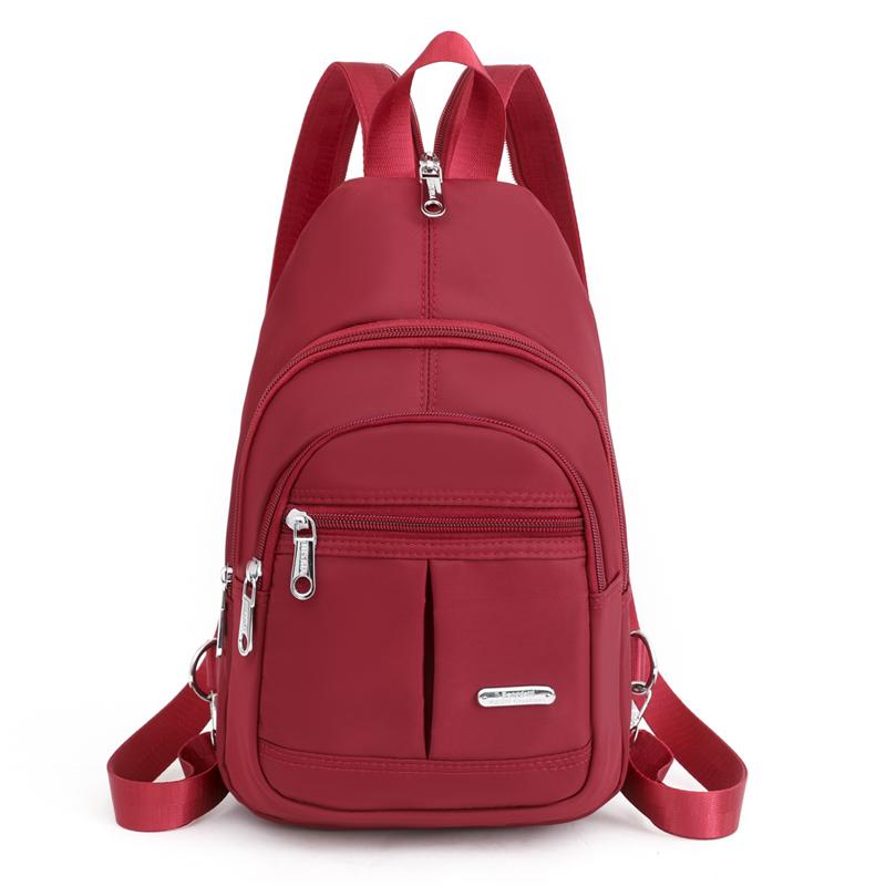 Sports chest bag, multifunctional sloping shoulder backpack with multiple zipper compartments, riding side backpack, suitable fo