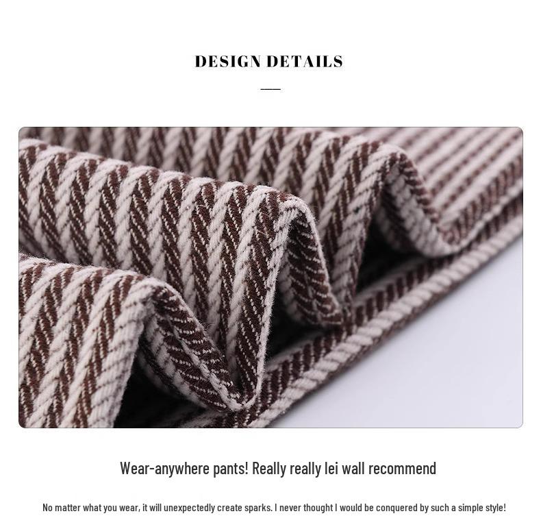 Striped Woolen Drawstring Wide-Leg Pants for Women – High Waist Black & White, Petite 150, XS, Autumn/Winter Casual.