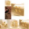 Chic Gold Starfish Pendant Earrings Trendy Gold Alloy Womens Star Shape Jewelry For Autumn