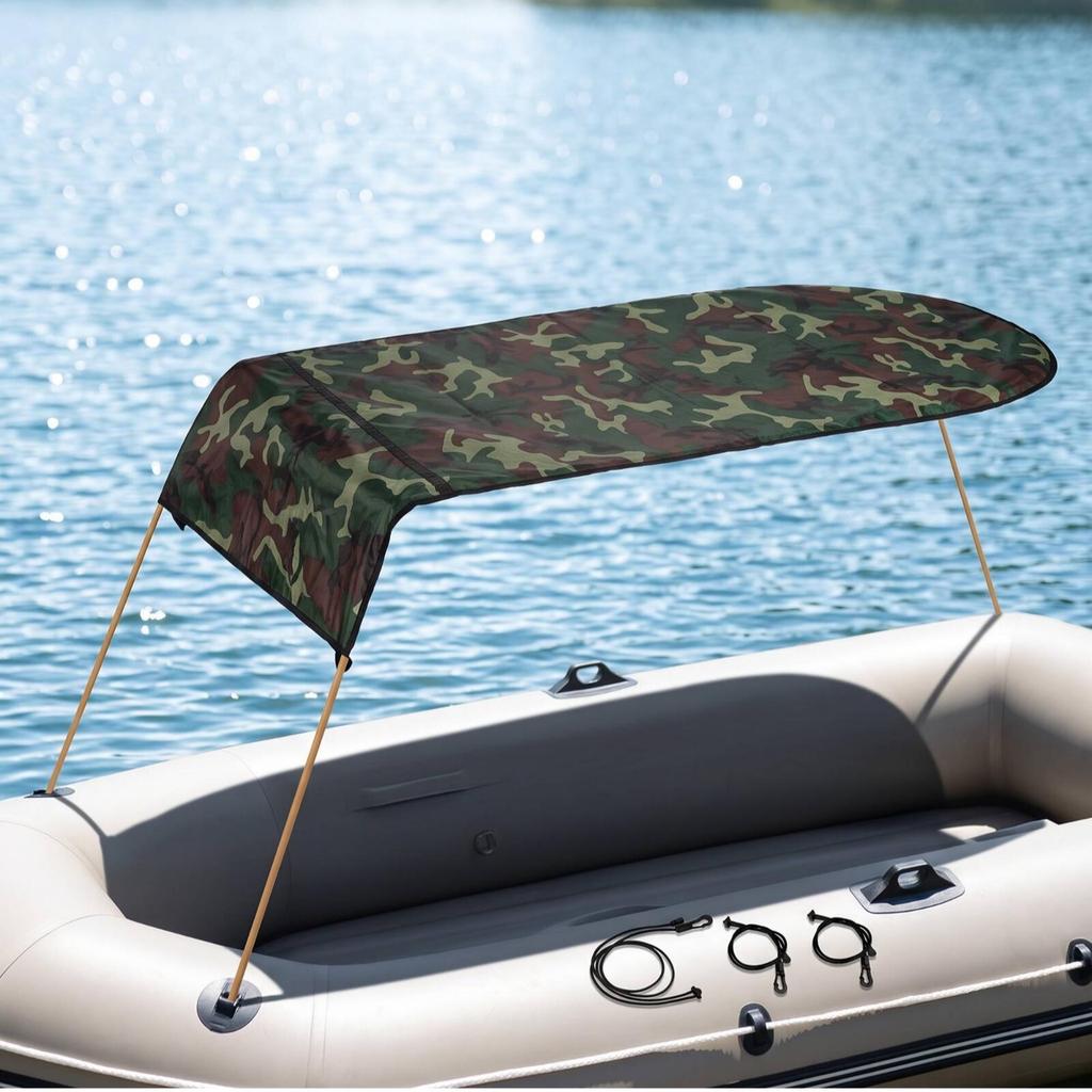 Lightweight Kayak Canopy with Support Poles Compact Sunshade Sunproof
