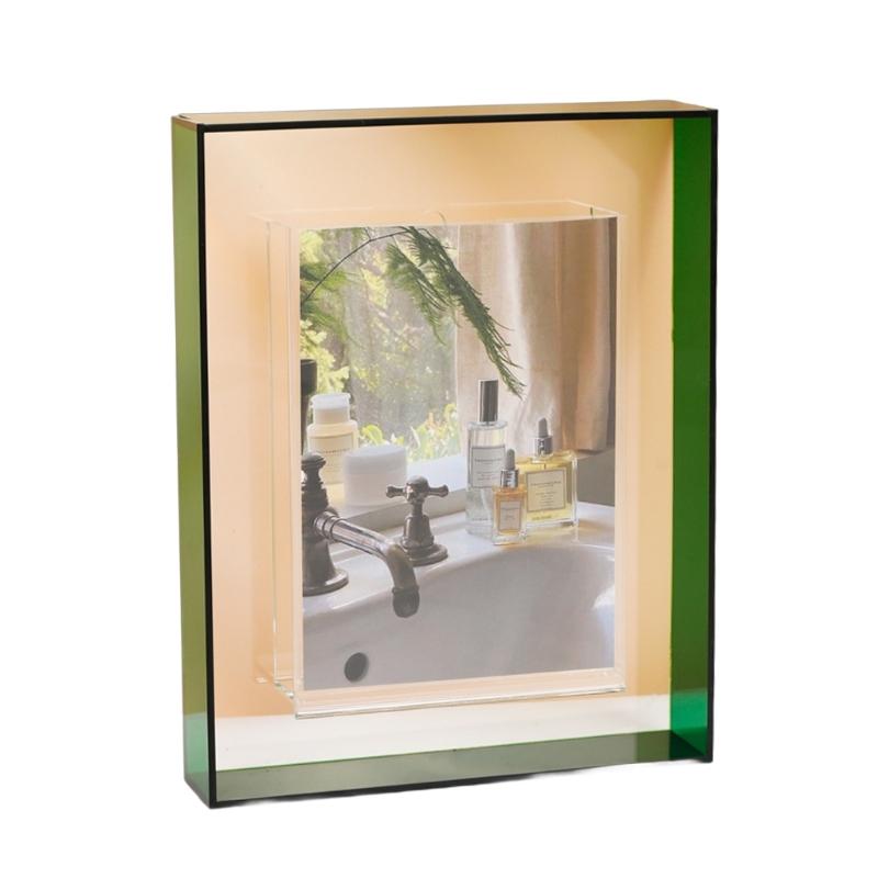 Photo Frame Acrylic Photo Holder for Desktop Display Support Horizontaled Vertical Clear