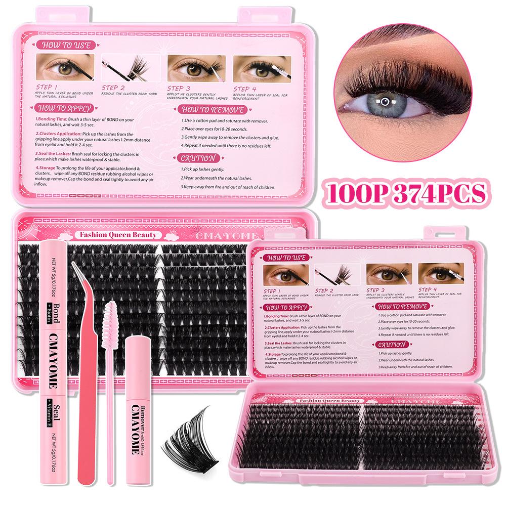 D-Song Single Cluster False Eyelash Extension Set 30P100Pdiy Segmented Grafting Natural Dense Hair