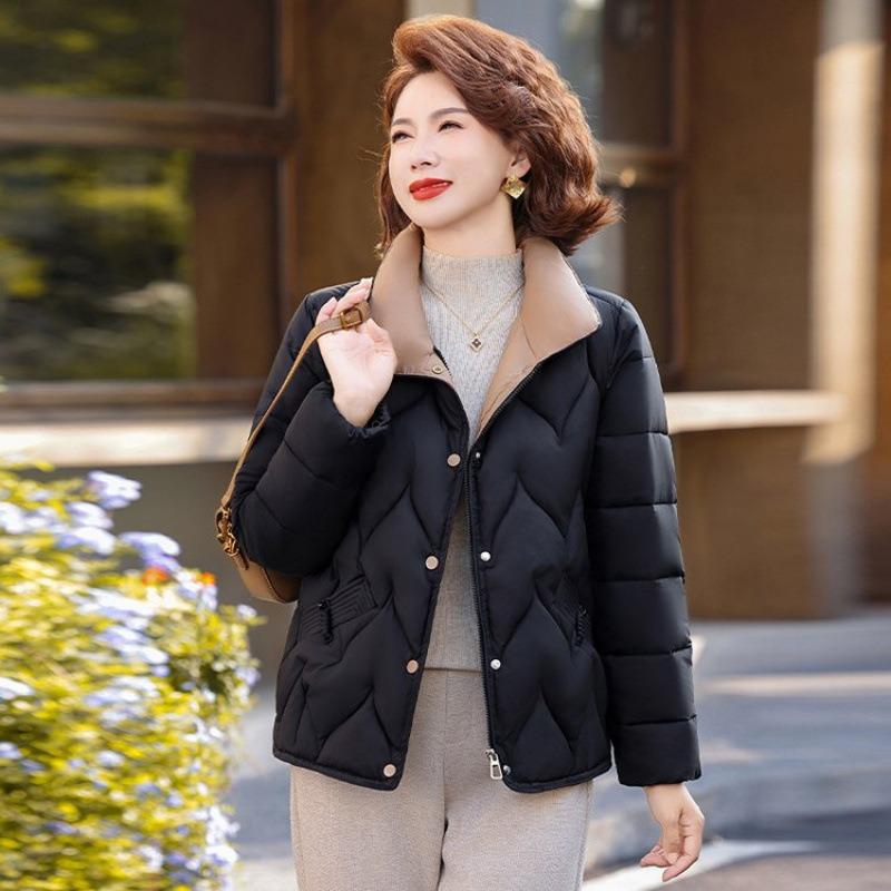 Winter thin cotton coat medium women's new warm casual cotton-padded coat
