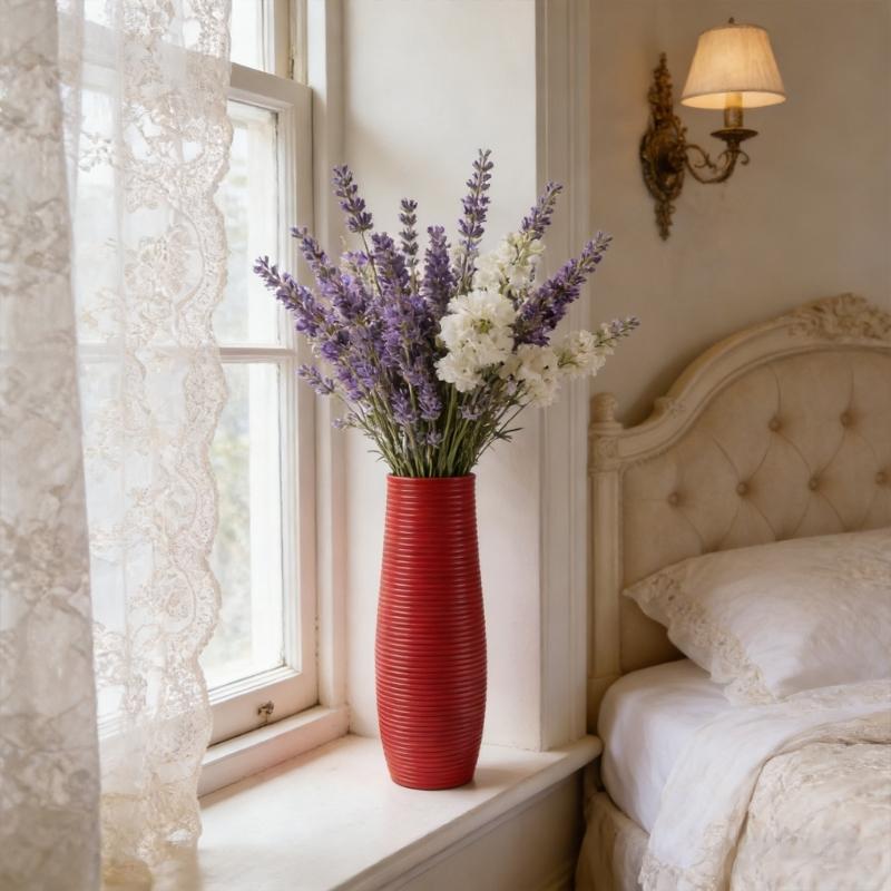 Europäische Stile Imitationen Keramik Kunststoff Blumenvase Unzerbrechlich für Elegante Heimdekoration Sicher für Familie und Haustiere
