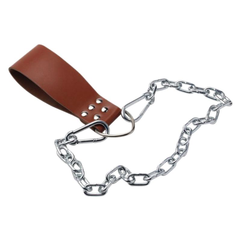 PU Leather Weight Lifting Belt with Chain Dumbbell Loading Strap Weighted Belt Weight Plate Strap for Workout Men коричневый