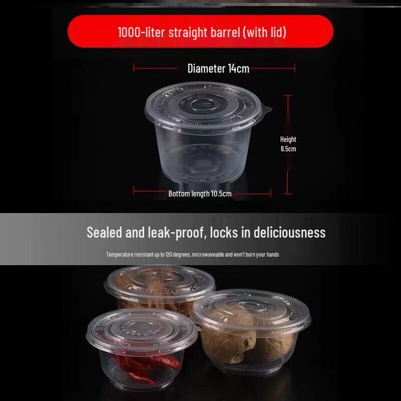 Disposable Plastic Round Bowls with Lids