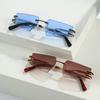 Cat'S Eye Frameless Wind Sunglasses Personalized Star Sunglasses Of The Same Style