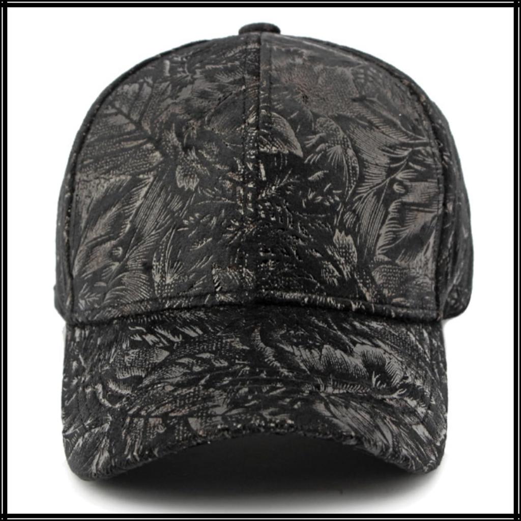 Retro Pattern Stylish CZA323 [White Fang] Cap, Design, Casual, Stylish, Sports, Men's, Women's, (Black)