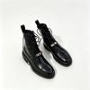 Explosive metal lock round head lace-up Martin boots women's British style versatile and thin locomotive boots thick heel women's short boots