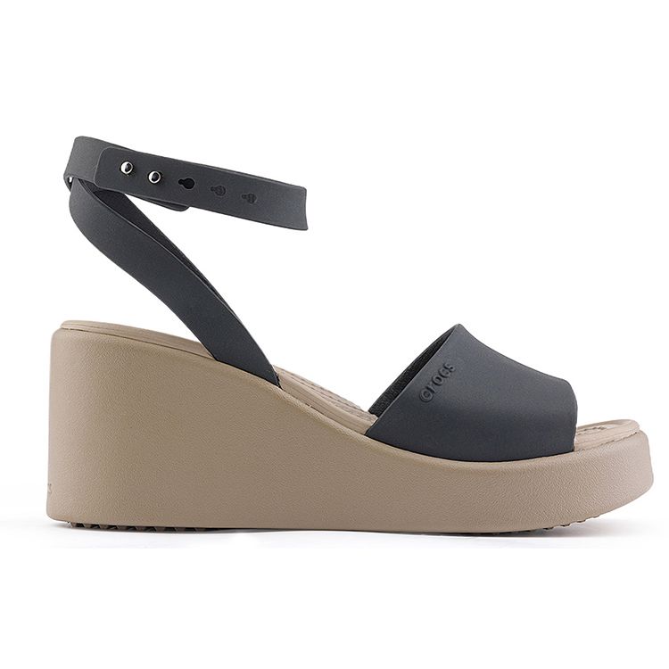 Crocs Brooklyn One Strap Wedge Sandals Women Sandals Black 209406-07H