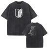 Anime Attack On Titan Der Gepanzerte Titan Reiner Braun T-Shirt Herren Damen Retro Gewaschene T-Shirts Manga Baumwoll-T-Shirt Harajuku Oberteile