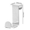 Punch-Free For Kitchen Bathroom Door Rear Organizer Storage Rack Clothes Hanger Hook Key Hook