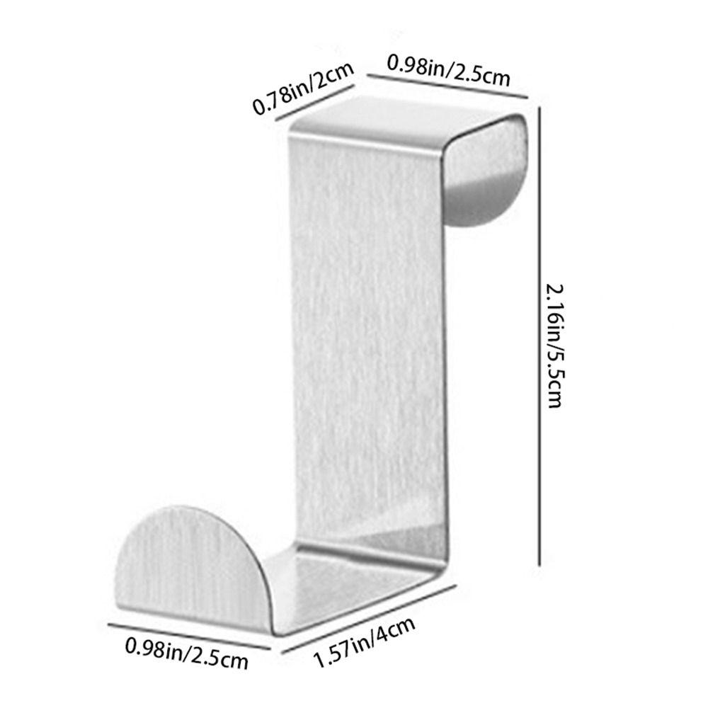 Punch-Free For Kitchen Bathroom Door Rear Organizer Storage Rack Clothes Hanger Hook Key Hook