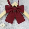 Solid Satin Square Corner Bow Tie Classic College Style Elegant Accessories For Girls Students Daily School JK Uniform Wear