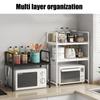 Magnetron Opbergrek Keuken Hoge capaciteit PP Materiaal Kruidenrek Dubbellaags Oven Minimalisme Keukenaccessoires Organizer