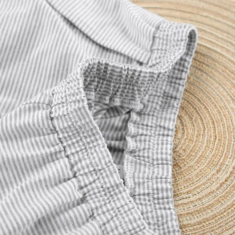 Pigiama a righe da donna Set T-shirt a maniche corte e pantaloncini Indumenti da notte Set da 2 pezzi per donna Casa Casual Ampio Girocollo Pigiama