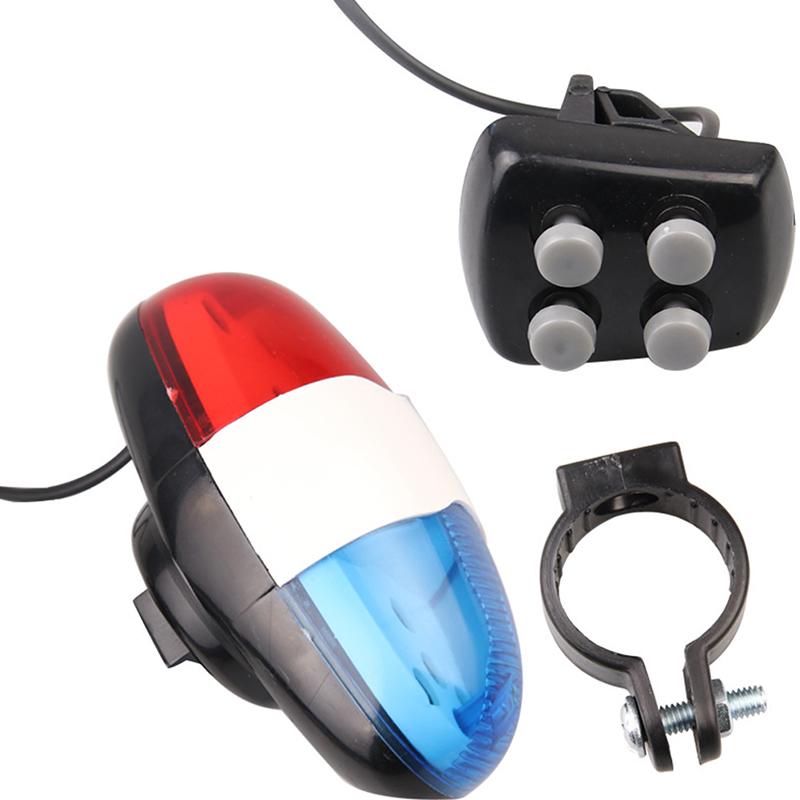 6 Led 4 Bicycles Bell Police Car Light Electronic Horn Siren For Bike Scooter