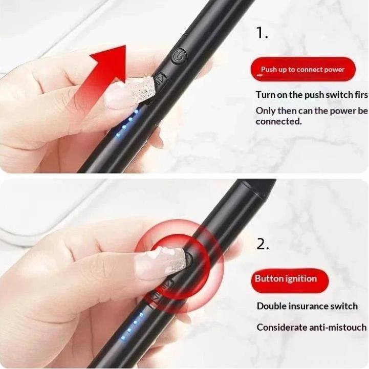 Kitchen Usb Electric Arc Lighter Rechargeable Windproof Bbq Flameless Plasma Candle Long Lighters Hose Gas Stove Ignition Gun