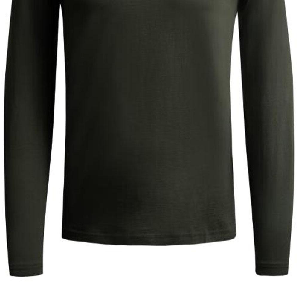 Emporio Armani EA7 Solid Color Crew Neck Pullover Long Sleeve T-Shirt Men Tops Green 8NPT09-PJNQZ-1866