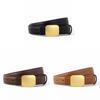 Womens Leather Belt With Alloy Buckle For Dress And Pants Casual Wear