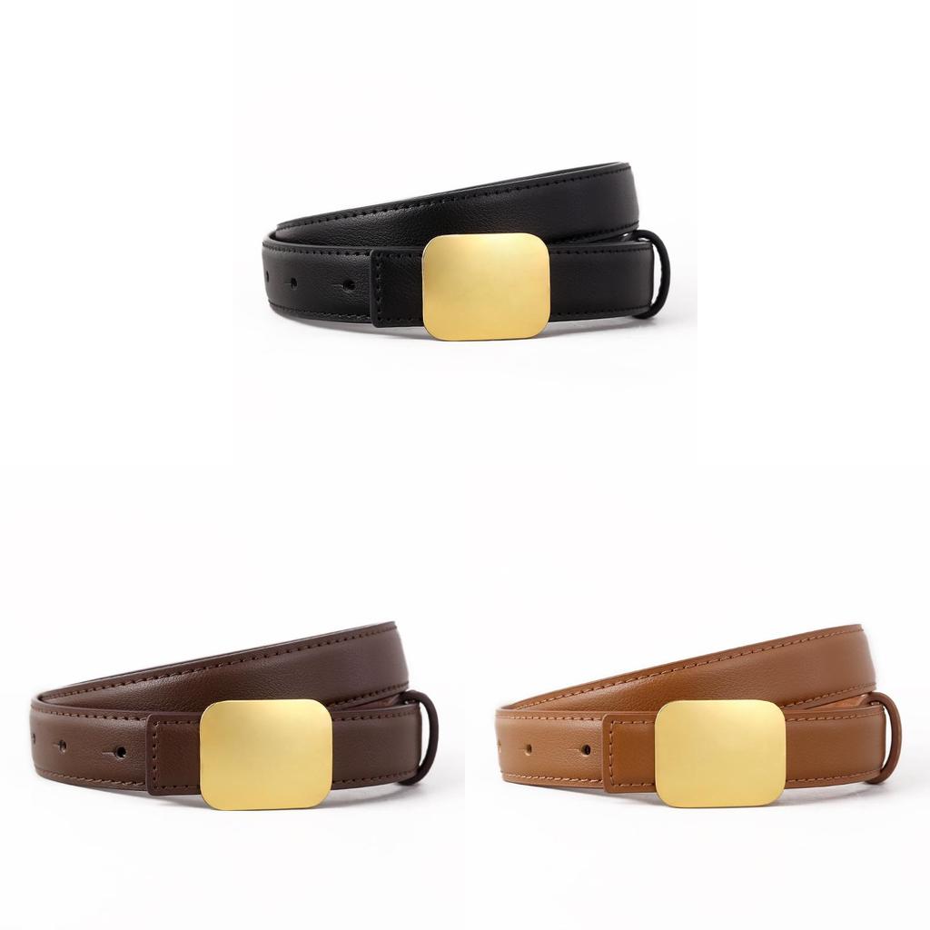 Womens Leather Belt With Alloy Buckle For Dress And Pants Casual Wear