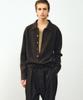 Noirer Wool Blend Knit Shirt Cardigan (Brown)