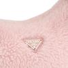 Prada Classic Silver Buckle Triangle Logo Plush Wool Mini Handbag Women Handbags Pink 1NE515-2DUE-F0615