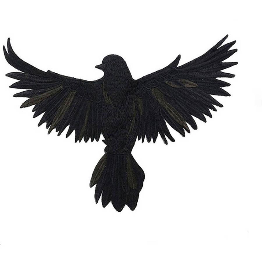 

1 шт. Розово-белый голубь мира, орел, вышивка, нашивка для одежды, аппликация, украшение чёрный