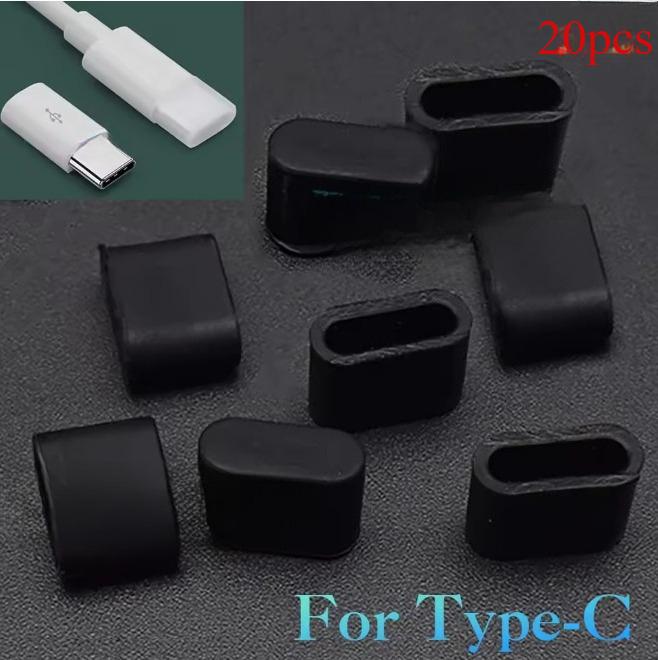 USB-C Anti Dust Plug Waterproof Protector Cover, Universal Silicone Port Cap for Android Type C Charger Cable Mobile Devices