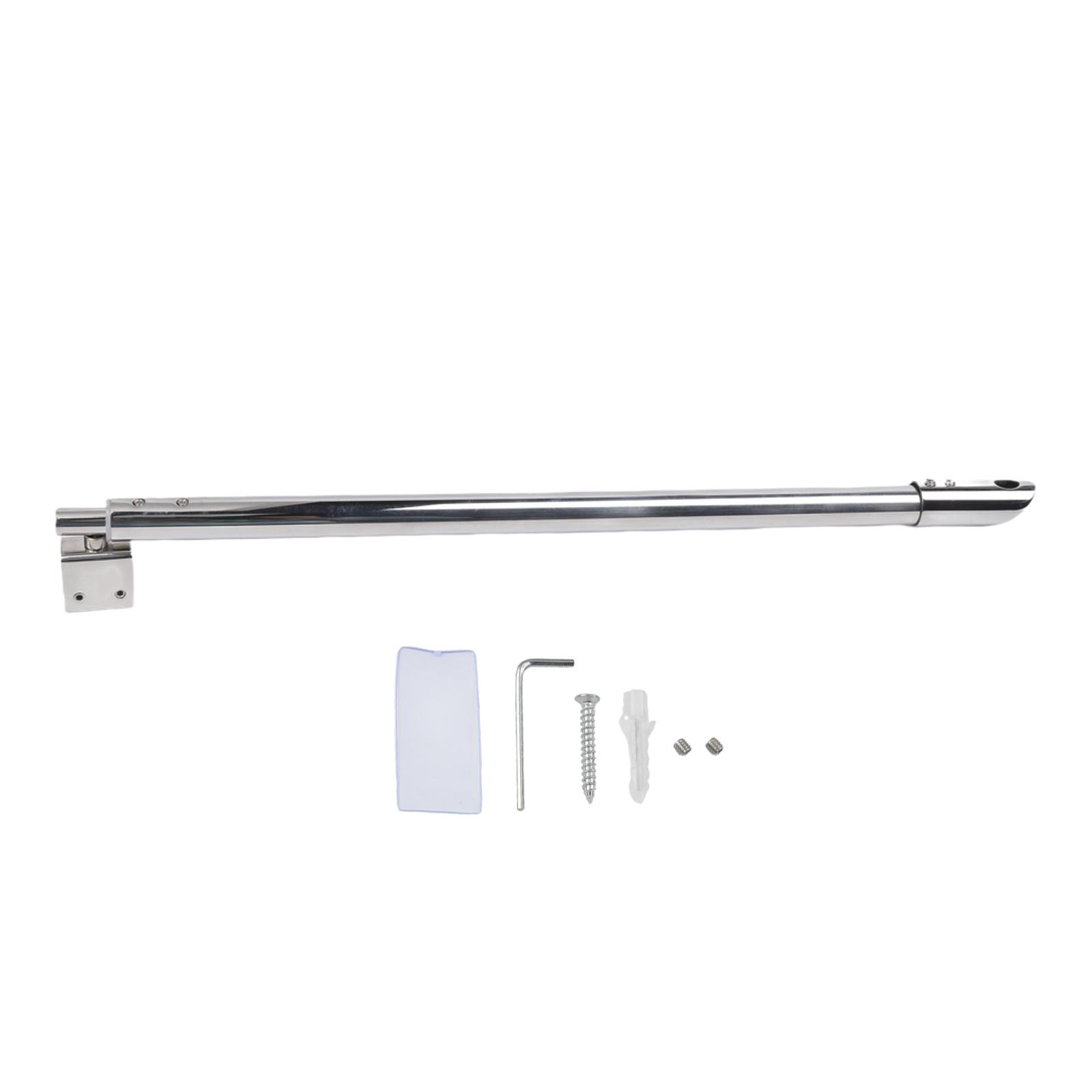 

Adjustable Shower Support Bar Decor Home Fixed Rod Clamp Stainless Steel Support Bar Reliable Support Simple Installation Sloping