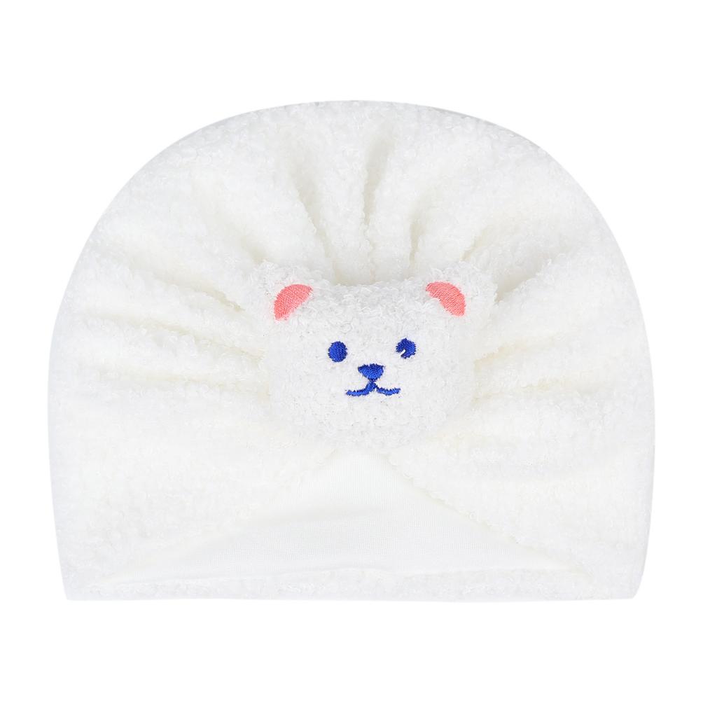Winter Thermische Baby Mütze Jungen Mädchen Indien Turban Hüte Kinder Kleinkind Knotenmützen Beanies Ins Bären Kopfwickel Foto Requisiten