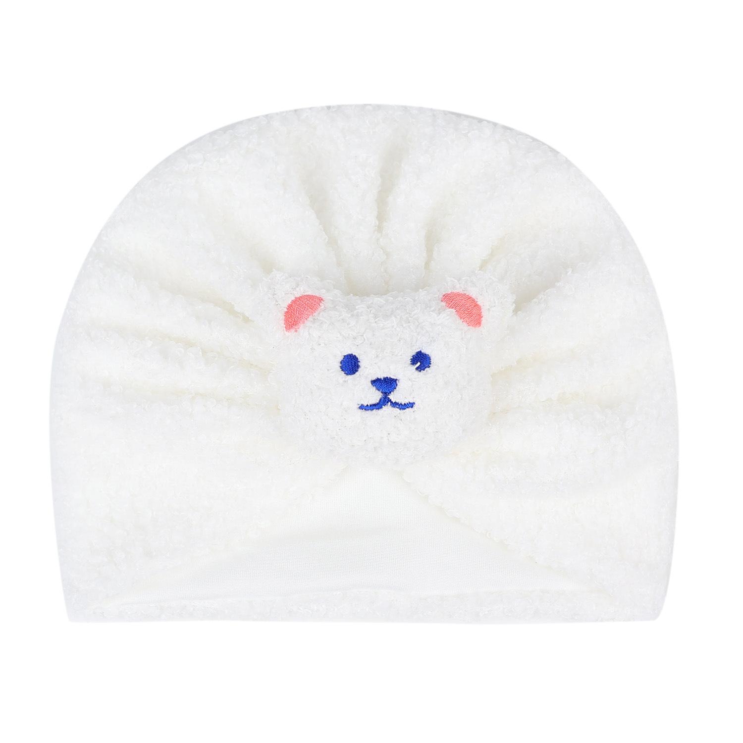 Children s Hat Infant Winter Warm Hat Bear Teddy Fleece Hat 15 Solid Color
