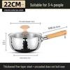 Extra Thick 304 Stainless Steel Yukihira Milk Pot, Uncoated for Baby Food, Cooking Noodles, Small Household Pan