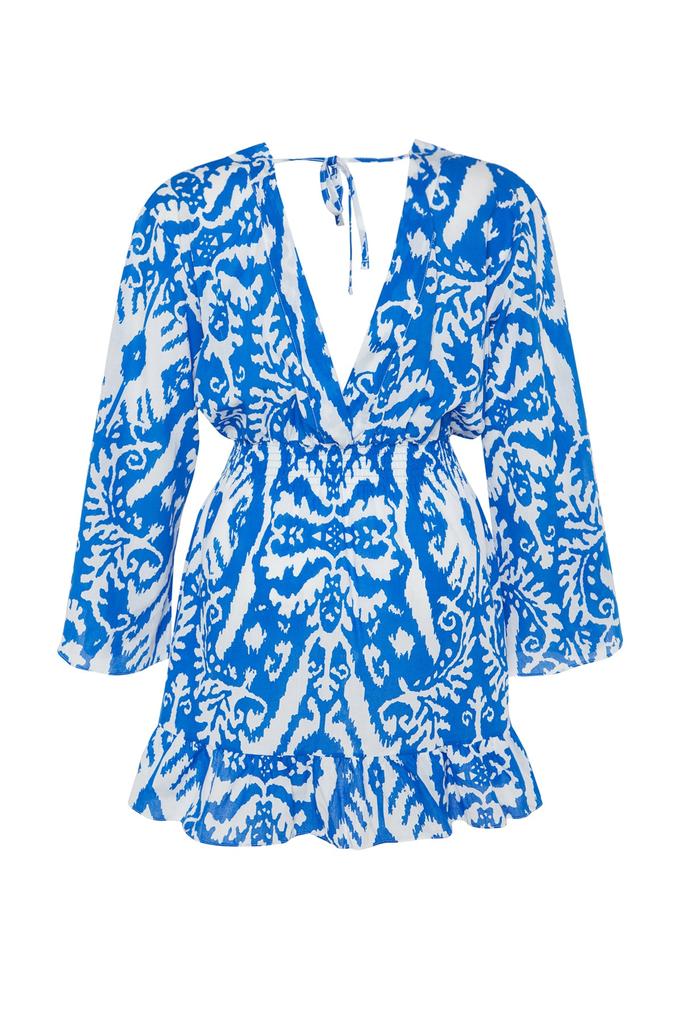 Women's Style Plus Size Dress Black Ethnic Skater Mini Woven Plus Size Beach Dress