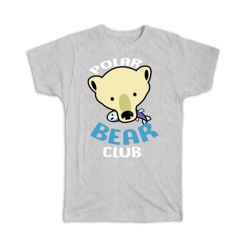 Gift T-Shirt : Polar Bear Club Cute Wild Animal Face Wildlife Protection Lover 2XL