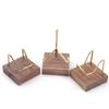 Walnut Crystal Display Holder Multifunction School Office Restaurant Tabletop