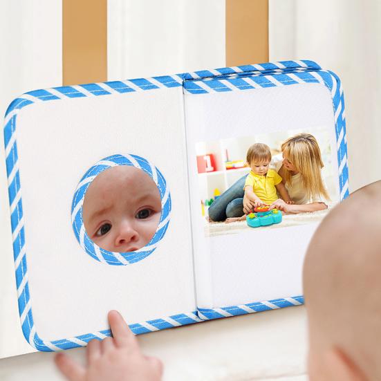 Baby Photo Album Fabric Memory Book Soft Cloth Scrapbook Interactive Sensory Toy for Newborn