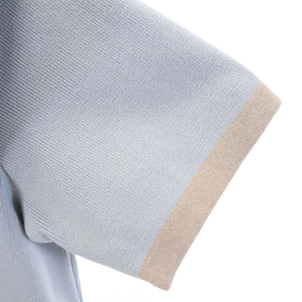 Rene Basic Made In Japan Short Sleeve Knit 34 Blue Gray Women Used