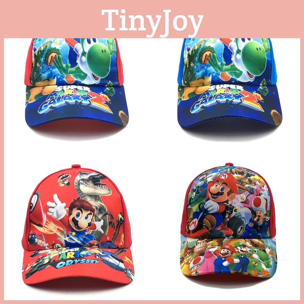 Super Mario Bros Pattern Kids Baseball Cap With Cotton Material And Sun Block For Outdoor Activities