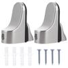 2Pcs Layer Shelf Clamp Duckbill Clips for Glass Shelf Brackets Heavy Duty Zinc Alloy Mounting Fixings Smooth No Burrs Silver