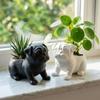 Funny Pug Shaped Planter Pot 3D Printed Dog Succulent Planter  Indoor Outdoor